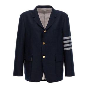 THOM BROWNE 톰브라운 4바 플란넬 언스트럭쳐드 스포츠 코트 (MJU558A F0666 415)