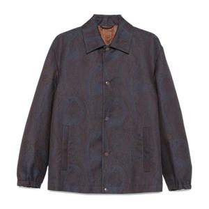 에트로 셔츠 칼라 스냅 버튼 봄버 재킷 MRBA007499TJEC2 S9883