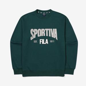 휠라 남여공용 그래픽 면혼방 맨투맨 FS2POF3108X_DGR