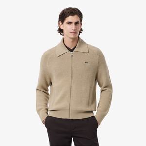 라코스테 공식 남성 풀집업 니트 카라 자켓 AH5203-55N 02S