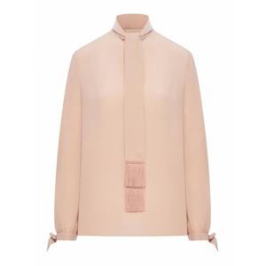 [VALENTINO] 라프리마 여성 탑 탱크 크레이프 위드 Tripoline 7B3AEAV221B0LZ Nude Neutrals /8