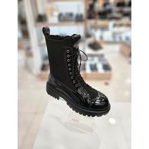 [탠디]5CM경량창 밴드스판 레이스업 워커부츠X25509BLACK_BP