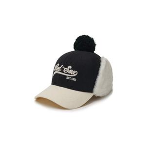 MLB모자 NQK 7AWMV0146-43BKS 바시티 배색 멜톤 폼폼 귀달이 캡 보스턴 레드삭스