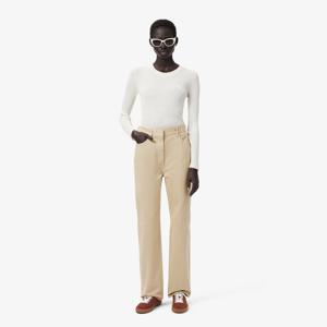 라코스테 공식 여성 코튼 트윌 슬림핏팬츠 HF7444-54N 02S