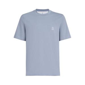브루넬로 쿠치넬리 반팔 티셔츠 M0B138440CKL13 CLEAR BLUE