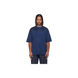 25 FW 나나미카 남성 네이비 레이온 코튼 티셔츠 252467M213016