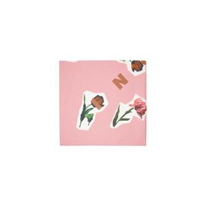 25 FW 마르니 여성 핑크 아티스트 캡슐 실크 플라워 콜라주 스카프 252379F029001