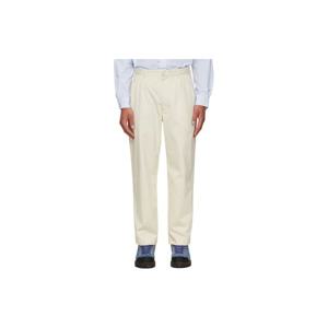 25 FW 나나미카 남성 베이지 더블 플리츠 치노 팬츠 252467M191003