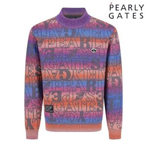 파리게이츠 (511D4SR502) 남성 그라데이션 로고 방풍 니트