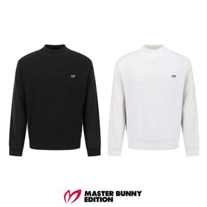 [마스터바니에디션] (411E4SR612) 남성 사이드 자카드 로고 케이블 긴팔 니트