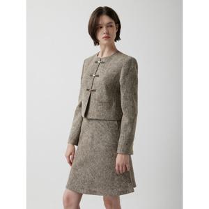 [쥬크]버클 디테일 트위드 자켓 Z254MSF010