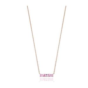 팔레트 라인 핑크 사파이어 14K 목걸이(M) LND25006D
