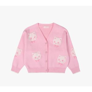 로엠걸즈자카드 스웨터 가디건 RGCK25W1P