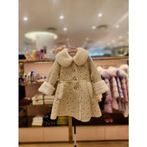 프렌치캣5 여아 베이지별안감퍼무스탕코트 (Q56DBC020)