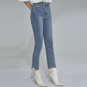 [미쏘]밑단변형컷팅 슬림일자핏 데님 (MIWTJC914J-T)