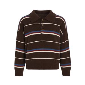 [레코브]카라단추 스트라이프니트 LC31EYKN541X