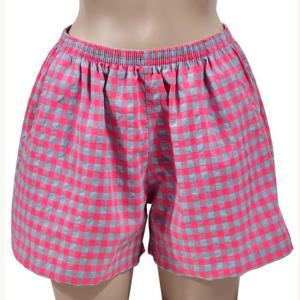 쿨샵 여성 체크패턴 3부 밴딩잠옷 여름홈웨어