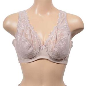 스러운 플라워 패턴 광폭밴드 풀컵 C컵 빅사이즈 브라