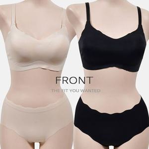 쿨샵 여성 노와이어 프리컷 브라팬티 햄라인 팬티