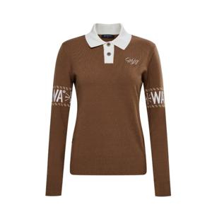 [와이드앵글]여성 CO 소매 포인트 폴로 스웨터 L  WWW25K71E3