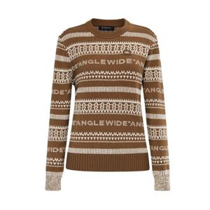 [와이드앵글]여성 CO 노르딕 패턴 라운드넥 스웨터 L WWW25K51E3