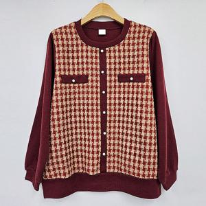 나야홍 / 아이우먼 블랜디드체크펄가디건 MNT488M510 빅사이즈