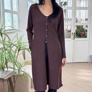 나야홍 / 아이우먼 무지버튼니트롱가디건 YPV674M511 빅사이즈