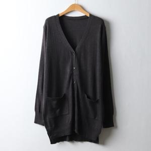 나야홍 / 아이우먼 투데이루즈핏롱가디건 EBJ309M510 빅사이즈