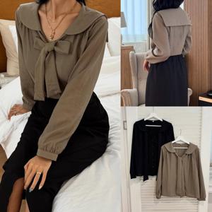 나야홍 / 위쉬몰 YP 동글카라타이블라우스(V673H511) 빅사이즈