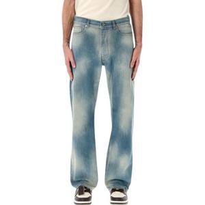 오프화이트 스트레이트 팬츠 OMYA18W F25DEN0034141 DENIM