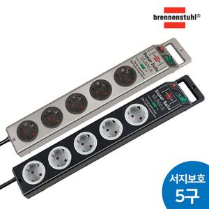 브레넨스툴 서지/낙뢰보호 슈퍼솔리드라인 확장 소켓 5구 2.5m 멀티탭