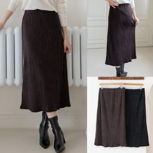 나야홍 / 위쉬몰 RD 벨벳잔골지밴딩스커트(V702H511) 빅사이즈