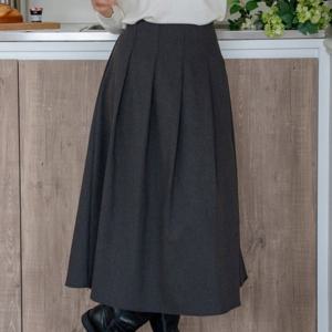 나야홍 / 아이우먼 기모핀턱플레어스커트 RDV696M511 빅사이즈