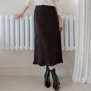 나야홍 / 빅사이즈 511 벨벳골지슬림핏스커트 DRDV702