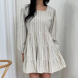 나야홍 / 아이우먼 미니캉캉잎무늬원피스 YPV672M511 빅사이즈