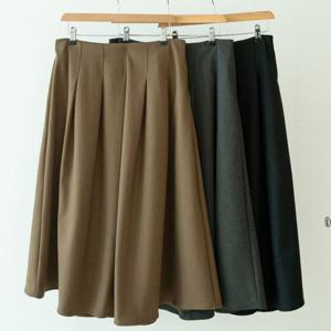 나야홍 / 빅사이즈치마 V696L511 기모핀턱뒷밴딩스커트 RD