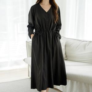 나야홍 / 아이우먼 브이넥허리조임원피스 RDV701M511 빅사이즈