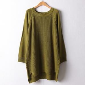 나야홍 / 아이우먼 나글랑롱라운드니트티 EBI036M510 빅사이즈