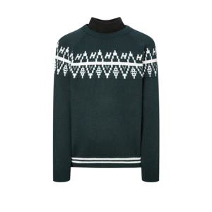 [헤지스골프]터키쉬블루 남성 모헤어 노르딕 패턴 방풍 니트(HUSW5D720T3)