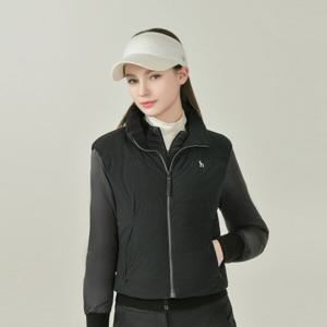 [헤지스골프]블랙 여성 스웨이드 3 IN 1 다운 점퍼(HWJU5D751BK)