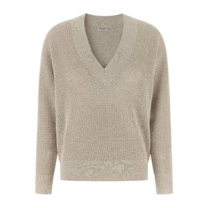 브루넬로쿠치넬리 브이넥 오픈워크 스웨터 MST263312 CY948