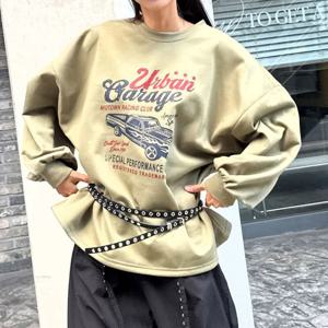 나야홍 / 아이우먼 레이싱유넥기모맨투맨 NMV684M511 빅사이즈