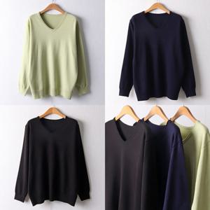 나야홍 / 위쉬몰 EB 컬러브이넥니트긴팔티(I251H510) 빅사이즈