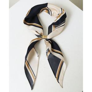 [헤지스ACC] 네이비 헤리아토 삼각링 실크 스카프 HISC6E630N2