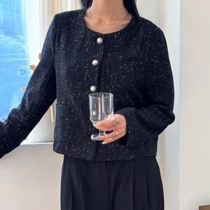 나야홍 / 아이우먼 라운드진주샤인자켓 YPV671M511 빅사이즈