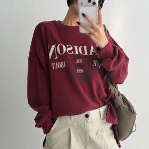 나야홍 / 아이우먼 매디기모라운드맨투맨 MCV706M511 빅사이즈