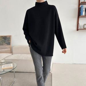 나야홍 / 아이우먼 쫀쫀폴라골지긴팔티 LDK696M510 빅사이즈