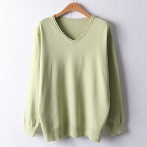 나야홍 / 아이우먼 심플브이넥니트긴팔티 EBI251M510 빅사이즈