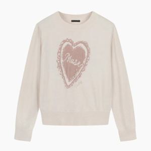 [시슬리]캐시미어 블렌드 하트 뮤즈 니트  SAKP49561