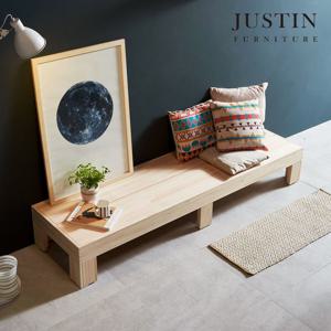 [저스틴퍼니처]림 편백나무 원목 깊은 평상형 벤치 소파